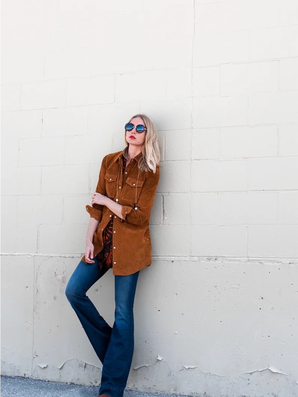 Forever 21 Suede Shirt Jacket in Rust Brown - Picture 8 of 9